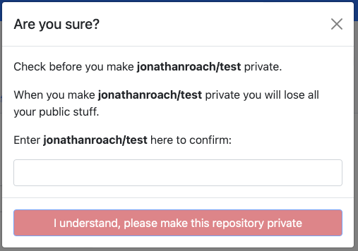 options setting privateise first check